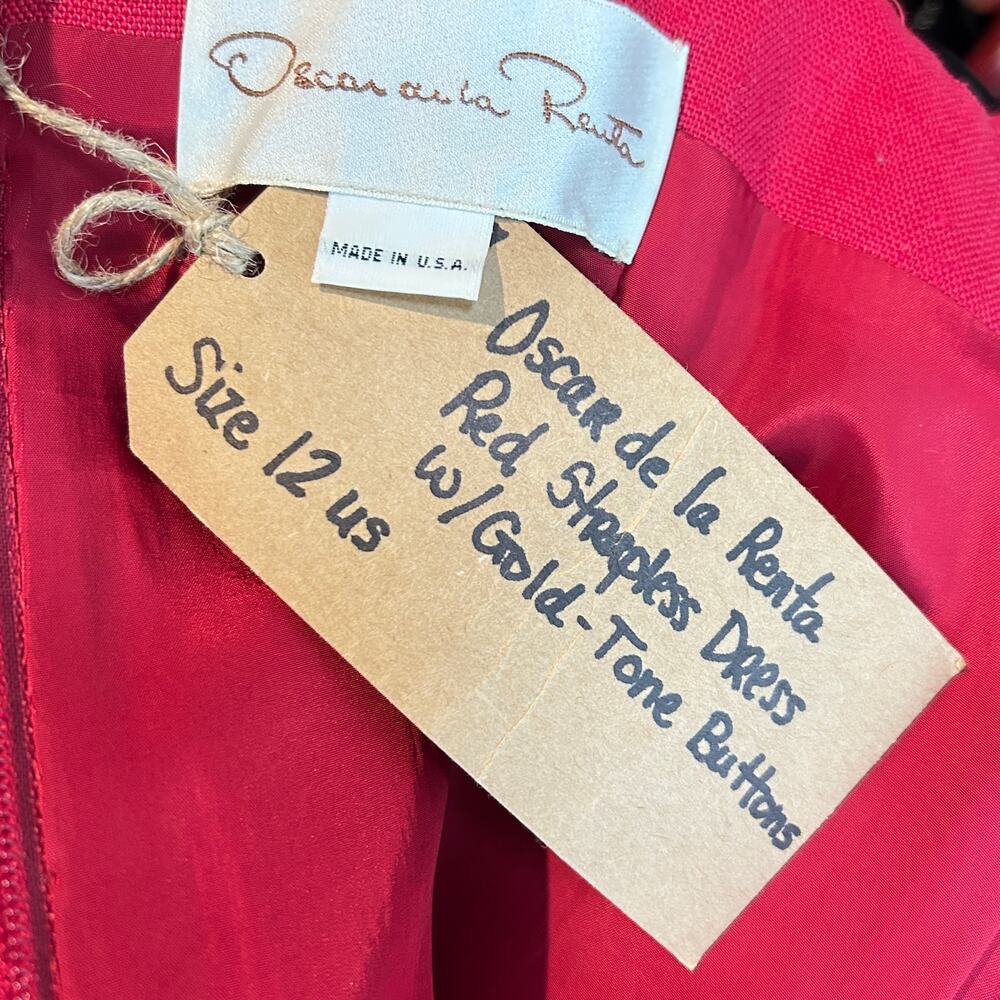 Vintage Oscar de la Renta Jumper dress
Red sleeveless Union made USA Size 12 - Picture 9 of 11